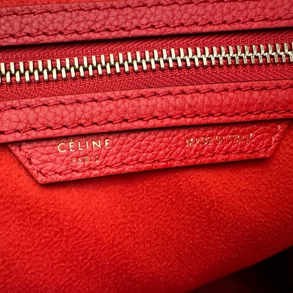 Celine Mini Luggage Tote Red - Picture 12 of 13